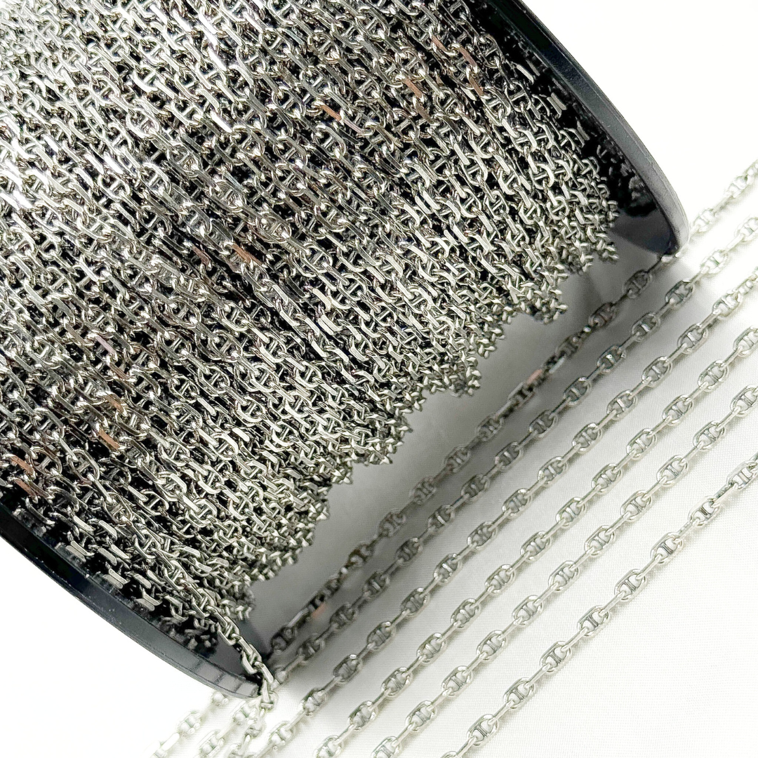 Buy Now Oxidized Sterling Silver Diamond Cut Marina Chain