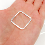 Load image into Gallery viewer, White Sterling Silver Brushed Square Connector