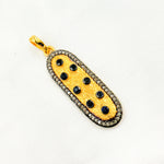 Load image into Gallery viewer, Silver Oval Pendant with Gemstone