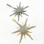 Load image into Gallery viewer, DP061. Diamond Silver Sun Pendant