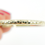 Load image into Gallery viewer, GER76. 14K Gold Diamond Cut Hollow Hoop Earrings
