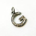 Load image into Gallery viewer, DC179. Diamond Sterling Silver Letter "G" Charm