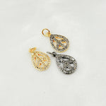 Load image into Gallery viewer, DC519. Diamond Sterling Silver Drop Peace Pendant