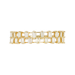Load image into Gallery viewer, MRN00675. 14K Solid Gold Diamond Baguette Band Ring