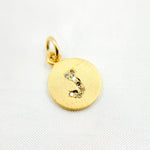 Load image into Gallery viewer, DC069. Diamond Sterling Silver Letter "J" Round Charm