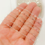 Load image into Gallery viewer, Sterling Silver Flat Heart Link Chain