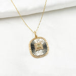 Load image into Gallery viewer, KSG67. 14k Solid Gold and Sterling Silver Black Rhodium Diamond Charm