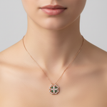 Load image into Gallery viewer, NFG72911EM. 14k Solid Gold Diamond and Emerald Fancy Necklace