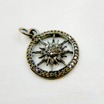 Load image into Gallery viewer, DC930. Diamond & Sterling Silver Sun Pendant