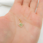 Load image into Gallery viewer, GDP374. 14K Solid Gold Diamond Shape Charm with Diamonds and Gemstones