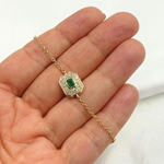 Load image into Gallery viewer, BFK60619EM. 14k Solid Gold Diamond and Gemstone Bracelet