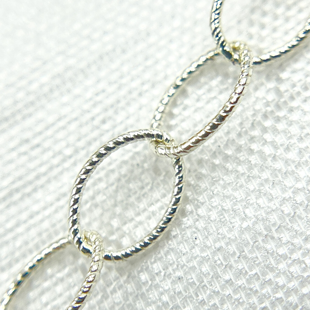 720TWSS. Sterling Silver Twisted Oval Link Chain