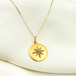 Load image into Gallery viewer, 14K Solid Gold Diamond Circle Charm. GDP265