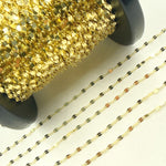 Load image into Gallery viewer, 14K Solid Gold Flat Marina Link Unfinished Chain