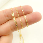 Load image into Gallery viewer, 14K Solid Gold Paper Clip and Flat Marina Link Chain