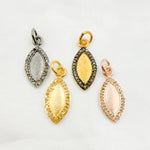 Load image into Gallery viewer, DC783. Diamond Sterling Silver Marquise Pendant