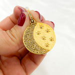 Load image into Gallery viewer, DP408. Diamond & Sterling Silver Stars Round Pendant