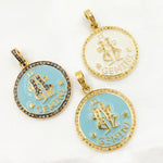 Load image into Gallery viewer, Diamond Sterling Silver Gemini Zodiac Enamel Pendants