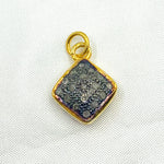 Load image into Gallery viewer, DC163. Diamond Sterling Silver Square Charm