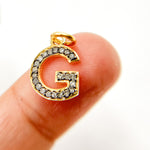 Load image into Gallery viewer, DC179. Diamond Sterling Silver Letter "G" Charm
