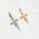Load image into Gallery viewer, DP304. Diamond Sterling Silver Cross Pendant