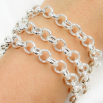 Load image into Gallery viewer, Sterling Silver Rolo Link Chain