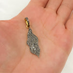 Load image into Gallery viewer, DP086. Diamond & Sterling Silver Leaf Pendant