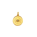 Load image into Gallery viewer, GDP176. 14K Solid Gold Charm. Circle Pendant with Diamonds