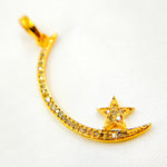Load image into Gallery viewer, DP491. Diamond Sterling Silver Moon and Star Pendant