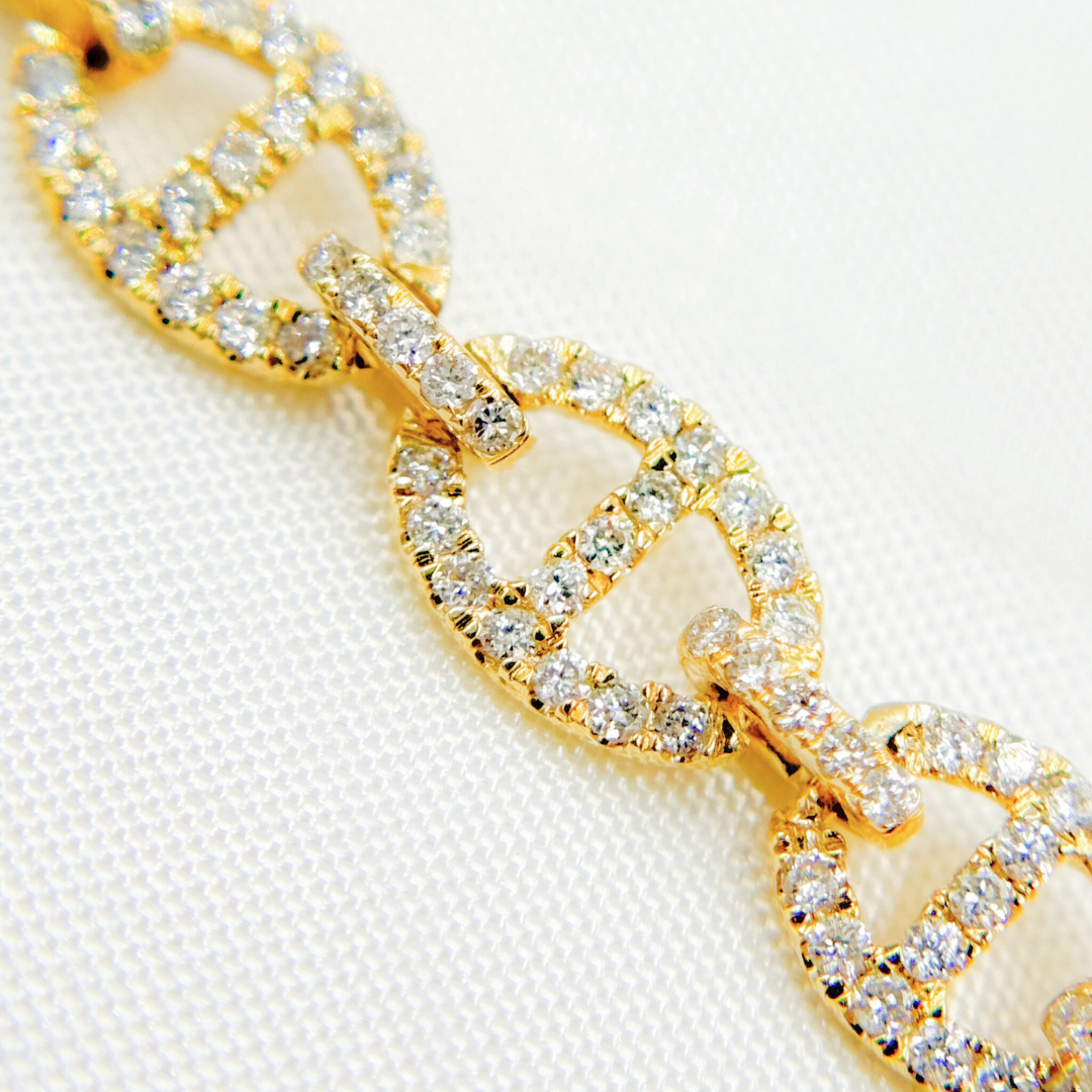 BFF60701. 14k Solid Gold Diamond Bracelet