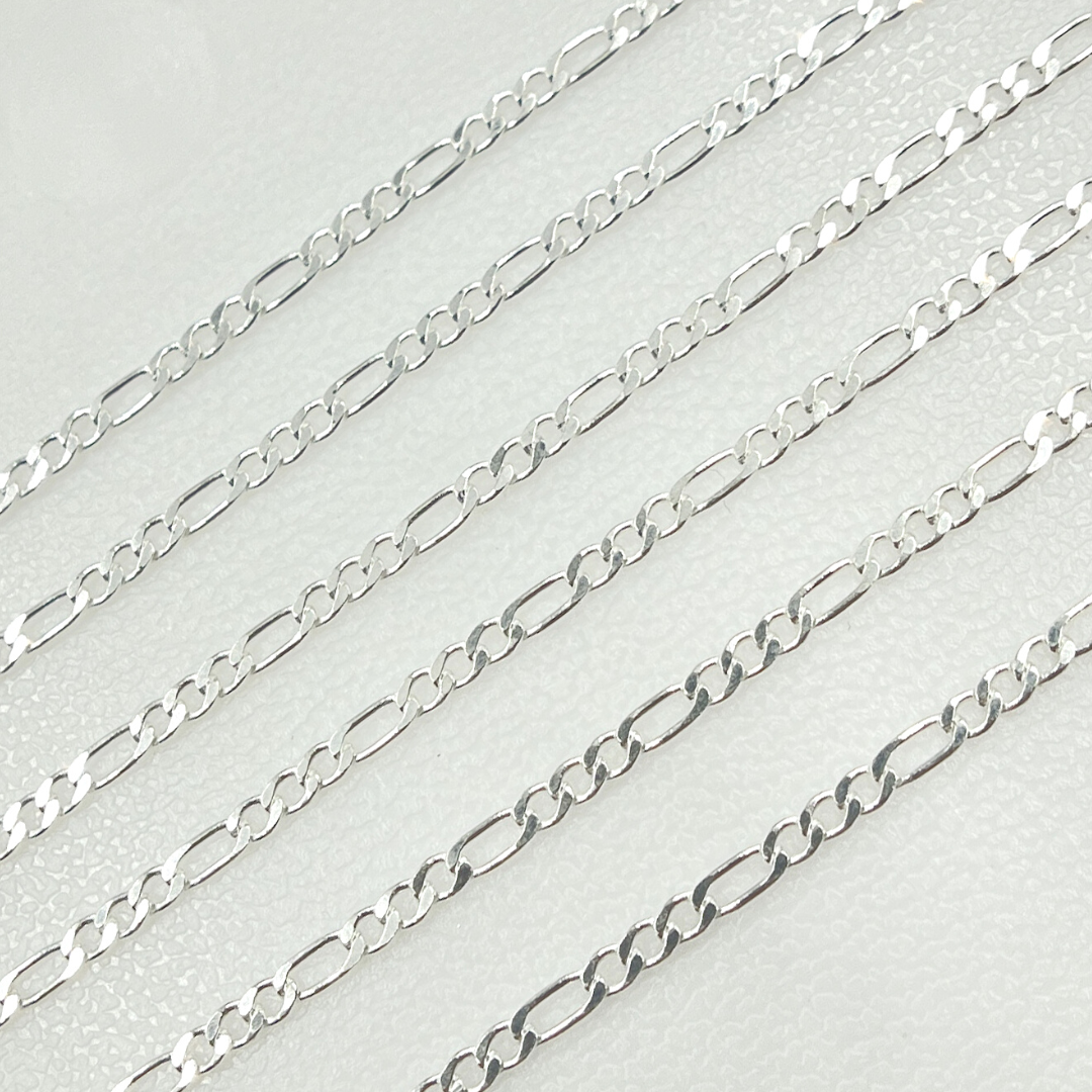 Silver Flat Figaro Link Chain