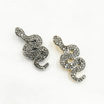 Load image into Gallery viewer, Diamond Sterling Silver Snake Pendant
