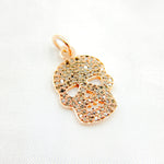Load image into Gallery viewer, DC025. Diamond Sterling Silver Skull Charm