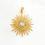 Load image into Gallery viewer, DP374. Diamond Silver Sun Pendant