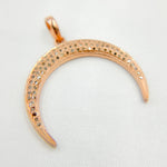 Load image into Gallery viewer, DP105. Diamond Sterling Silver Moon Shape Pendant