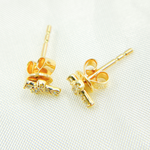Load image into Gallery viewer, ER413908Y. 14 Solid Yellow Gold Diamond Cross Studs