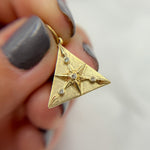 Load image into Gallery viewer, GDP541. 14K Solid Gold Diamond Triangle Charm