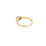 Load image into Gallery viewer, 14k Solid Gold Diamond and Blue Sapphire Eye Ring.