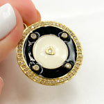Load image into Gallery viewer, Buy Diamond Sterling Silver Round Heart Enamel Pendant