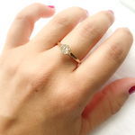 Load image into Gallery viewer, 14K Solid Gold Diamond Ring.