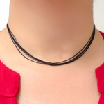 Load image into Gallery viewer, Black Rhodium Sterling Silver Cable Necklaces