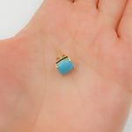 Load image into Gallery viewer, Buy 14K Solid Yellow Gold Turquoise Square Stud Earring