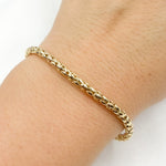 Load image into Gallery viewer, 268/797/G Bracelet. 14K Yellow Gold Hollow Fancy Bracelet