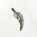 Load image into Gallery viewer, Diamond Sterling Silver Leaf Pendant