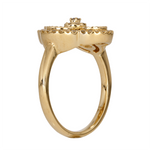 Load image into Gallery viewer, Yellow Gold Diamond Flower Ring