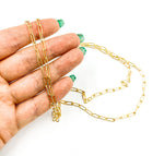 Load image into Gallery viewer, 14k Gold Filled Finished Paperclip Link Necklace. 2903Necklace
