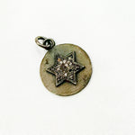Load image into Gallery viewer, DC432. Diamond Sterling Silver Round Star Charm