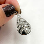 Load image into Gallery viewer, Diamond Sterling Silver Drop Pendant