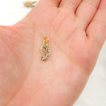 Load image into Gallery viewer, DC190. Diamond Sterling Silver Number "9" Charm