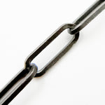 Load image into Gallery viewer, Buy Black Rhodium Sterling Silver Matte Paperclip Chain